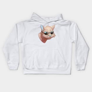 Cat with glasses Kids Hoodie